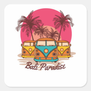 Adesivo Quadrado Bali Paradise