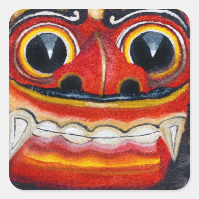 Adesivo Quadrado Balinese Barong (Frente)