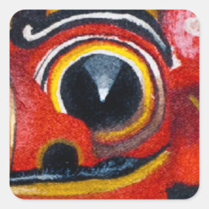 Adesivo Quadrado Balinese Barong