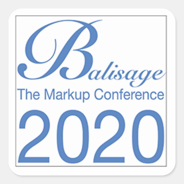 Adesivo Quadrado Balisage 2020 Sticker (Frente)
