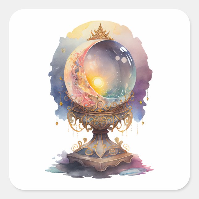 Adesivo Quadrado Ball Crystal Watercolor (Frente)