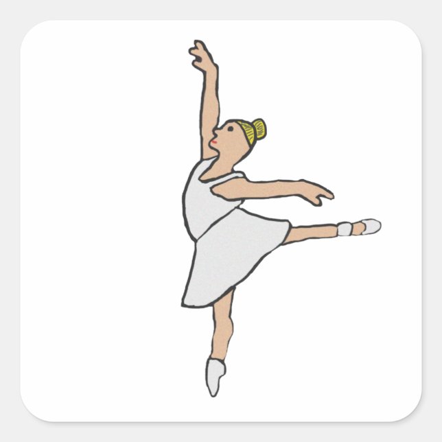 Adesivo Quadrado Ballerina Balé Dancer (Frente)