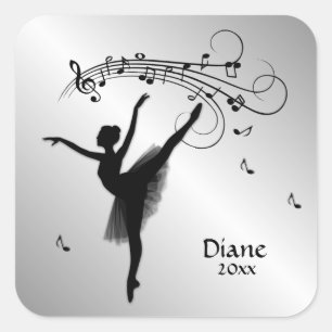 Adesivo Quadrado Ballerina Dança Incrível com Música