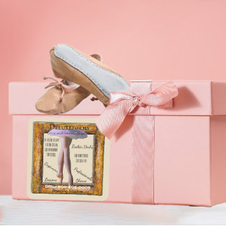 Adesivo Quadrado Ballet Dance Wood