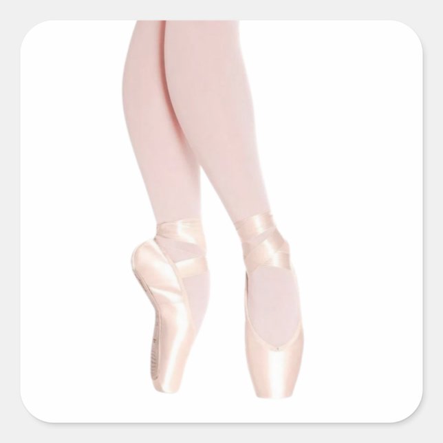 Adesivo Quadrado Ballet Point Shoes (Frente)
