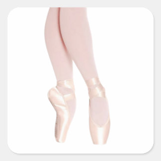 Adesivo Quadrado Ballet Point Shoes