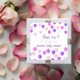 Adesivo Quadrado Baloes Cor-de-Rosa Chá de Bebê