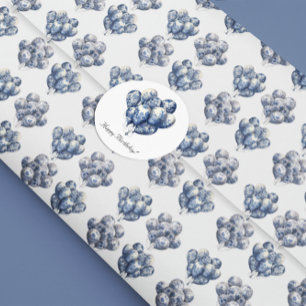 Adesivo Quadrado Balões Delft Blue, personalizáveis