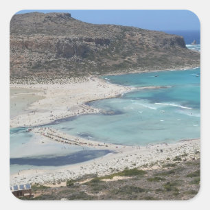 Adesivo Quadrado Balos Lagoon Palpical Beach Stickers