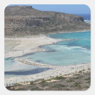 Adesivo Quadrado Balos Lagoon Palpical Beach Stickers