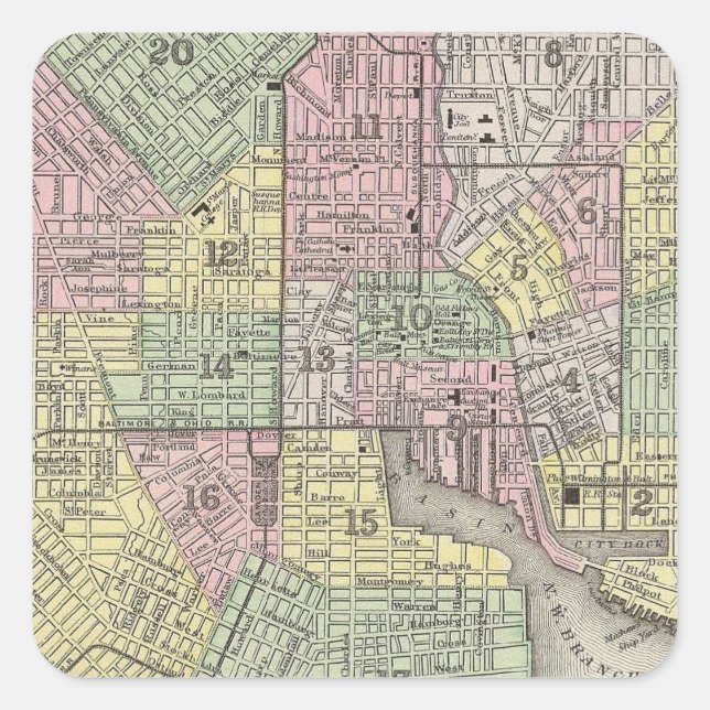 Adesivo Quadrado Baltimore (Frente)