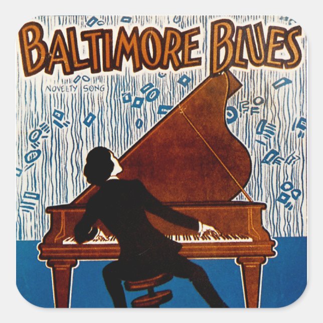 Adesivo Quadrado Baltimore Blues (Frente)
