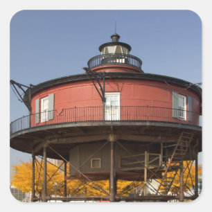 Adesivo Quadrado BALTIMORE, MARYLAND. EUA. Sete Pés Knoll