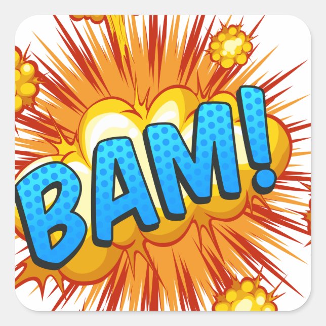 Adesivo Quadrado Bam (Frente)