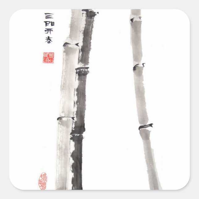 Adesivo Quadrado Bambu Bembo Baqueta (Frente)