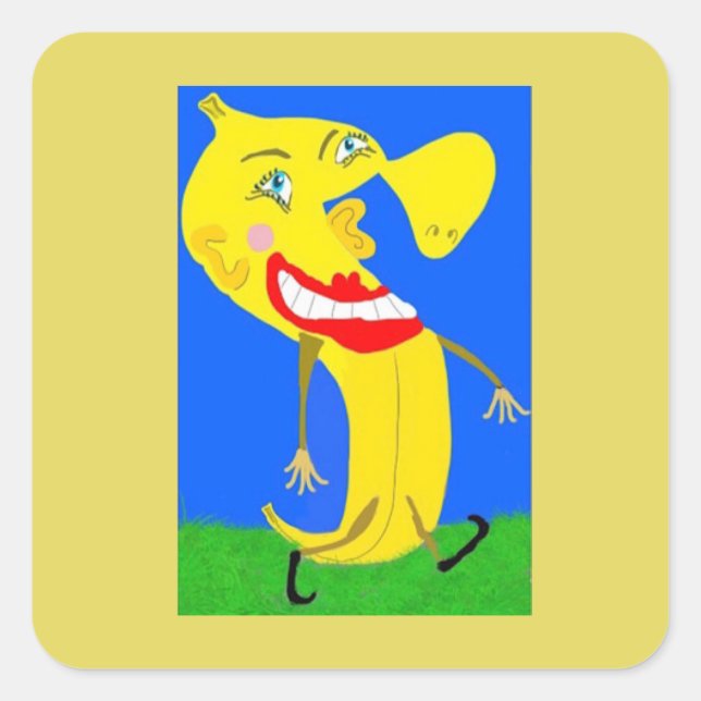 Adesivo Quadrado Banana 🍌 Man (Frente)