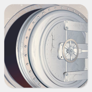 Adesivo Quadrado Banco Seguro rachado