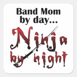 Adesivo Quadrado Banda Mãe Ninja