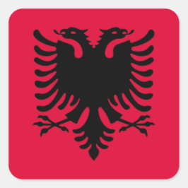Adesivo Quadrado Bandeira albanesa