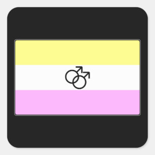 Adesivo Quadrado Bandeira alegre do orgulho de Twink