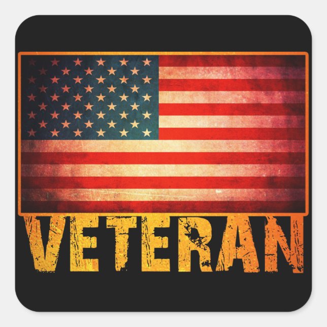 Adesivo Quadrado Bandeira Americana (Frente)