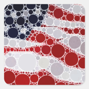 Adesivo Quadrado Bandeira Americana Patriótica Única