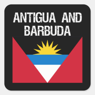 Adesivo Quadrado Bandeira ANTIGUA E BARBUDA