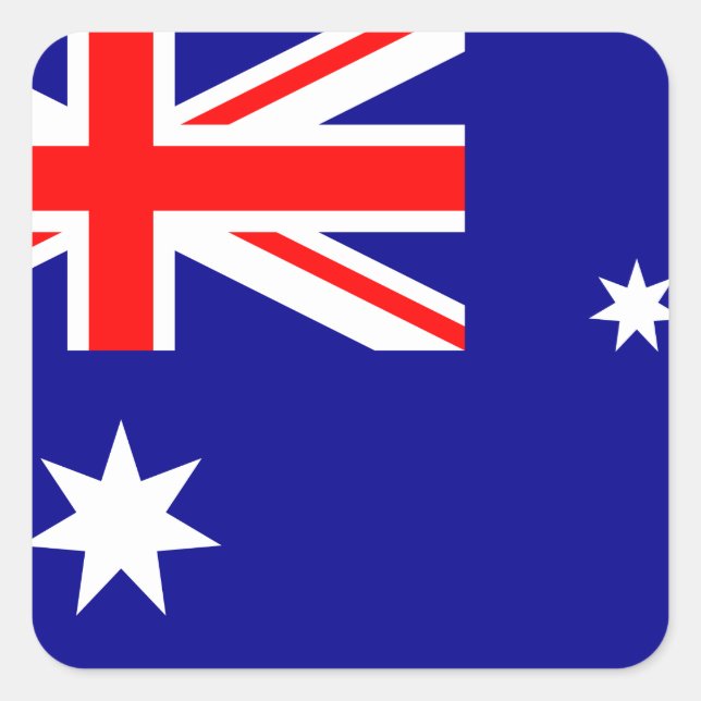 Adesivo Quadrado Bandeira Austrália (australiana) (Frente)
