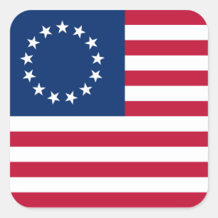 Adesivo Quadrado bandeira betsy dos EUA