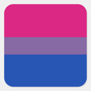 Adesivo Quadrado Bandeira bissexual do orgulho