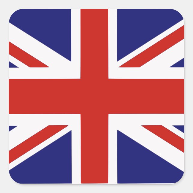 Adesivo Quadrado bandeira britânica (Frente)