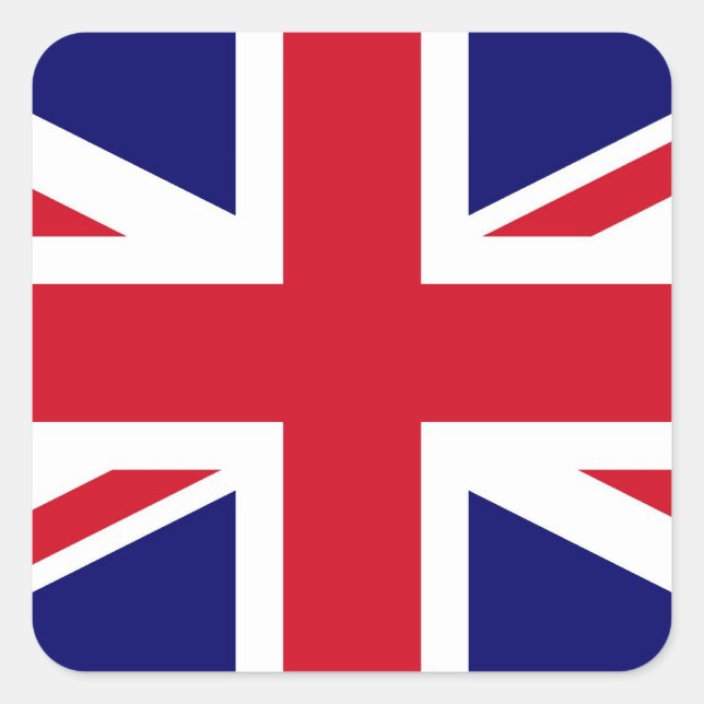 Adesivo Quadrado Bandeira Britânica (Frente)