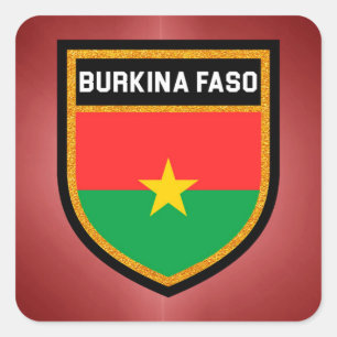 Adesivo Quadrado Bandeira Burkina Faso