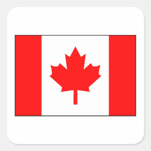Adesivo Quadrado Bandeira canadense