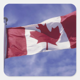 Adesivo Quadrado bandeira canadense