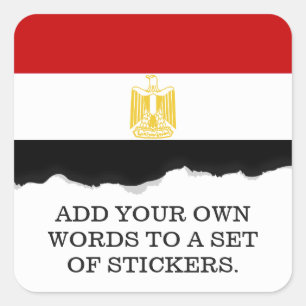 Adesivo Quadrado Bandeira clássica de Egipto