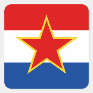 Adesivo Quadrado Bandeira croata, zastava do hrvatska