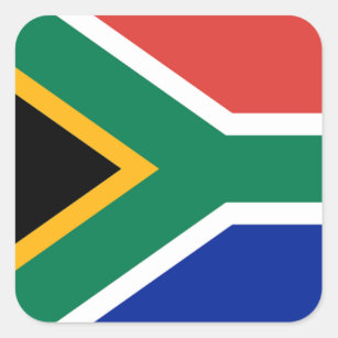 Adesivo Quadrado Bandeira da África do Sul