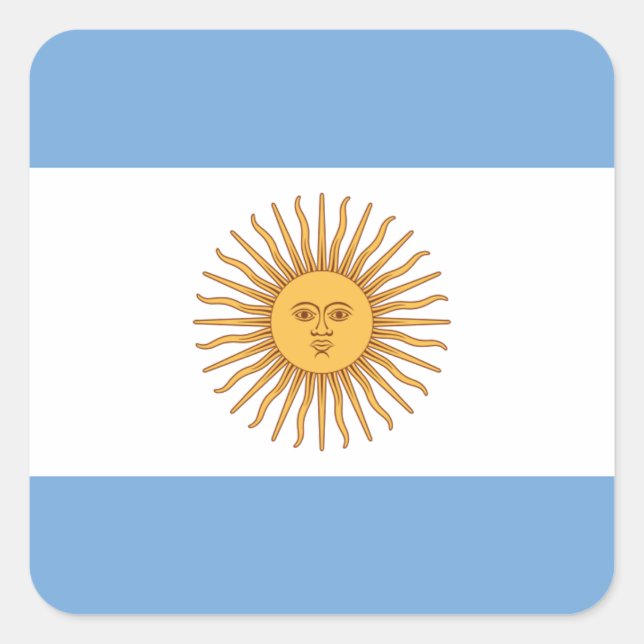 Adesivo Quadrado Bandeira da Argentina (Frente)