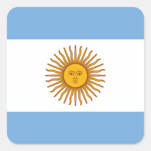 Adesivo Quadrado Bandeira da Argentina - Bandera da Argentina