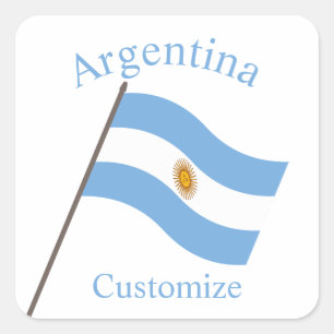 Adesivo Quadrado Bandeira da Argentina Thunder_Cove