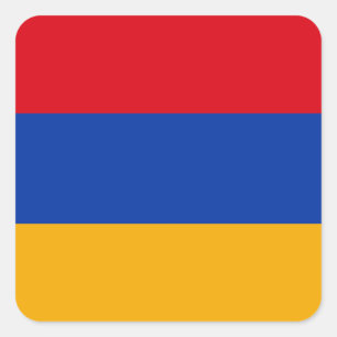 Adesivo Quadrado Bandeira da Armênia