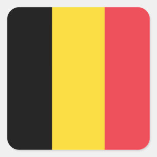 Adesivo Quadrado Bandeira da Bélgica