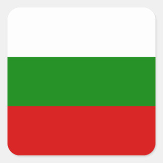 Adesivo Quadrado Bandeira da Bulgária