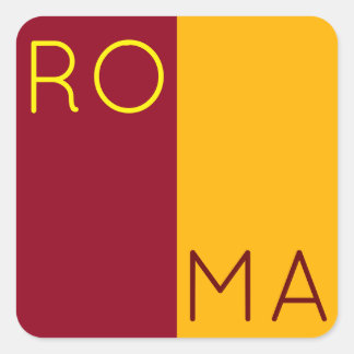 Adesivo Quadrado Bandeira da cidade de Roma, Itália
