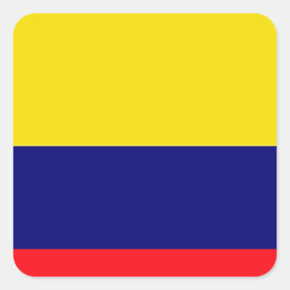 Adesivo Quadrado bandeira da Colômbia