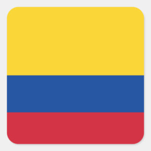 Adesivo Quadrado Bandeira da Colômbia (Colômbia)