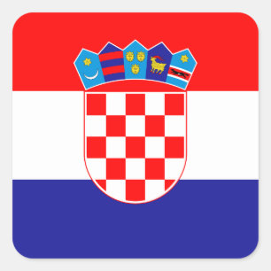Adesivo Quadrado Bandeira da Croácia (croata)