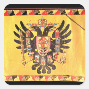 Adesivo Quadrado Bandeira da dinastia imperial de Habsburgo, c.1700