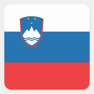 Adesivo Quadrado Bandeira da Eslovênia